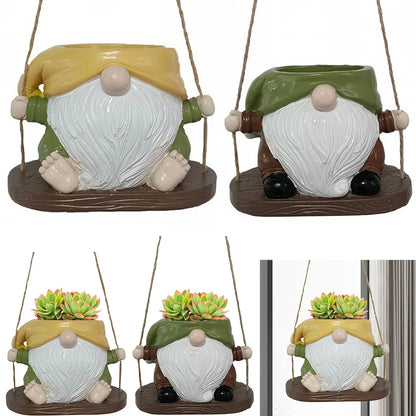 Hanging Planter Pot Resin Hanging Dwarf Planter Creative Cute Plant Succulent Pots for Indoor Outdoor Plant