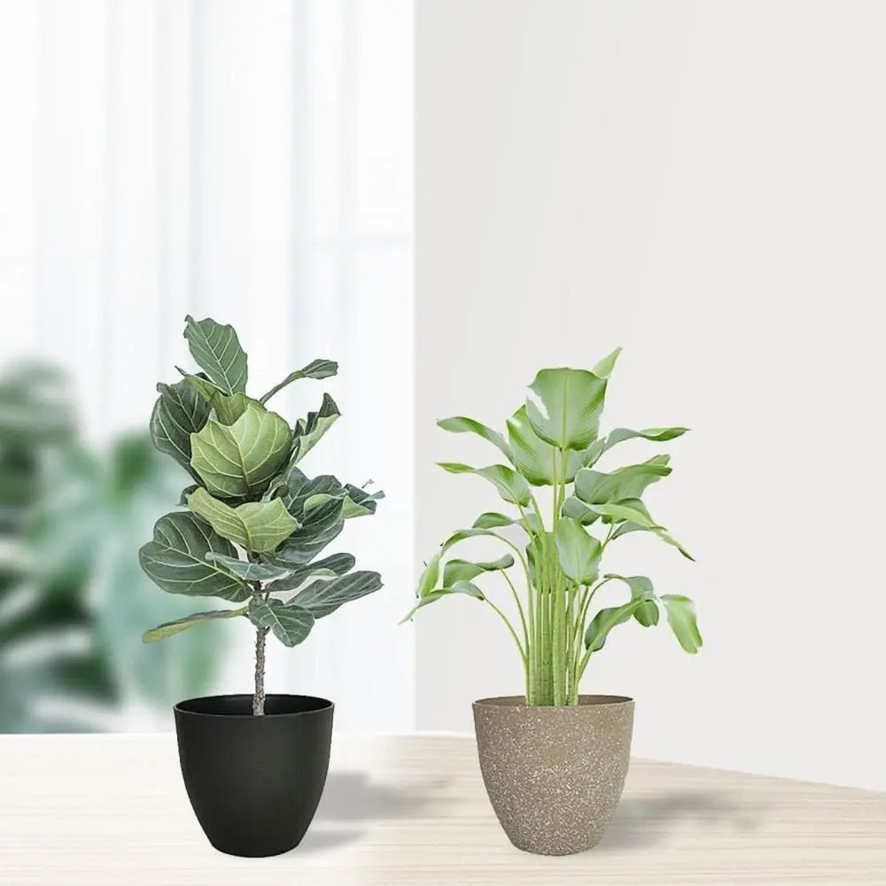 Frosted Imitation Stone Flower Pots Gardening Flowers Green Plant Pots European Style Thickened and Durable Plastic Flower Pots