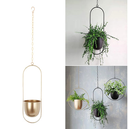Metal Hanging Planter Basket Wall Ceiling Flowerpot Decorative Balcony