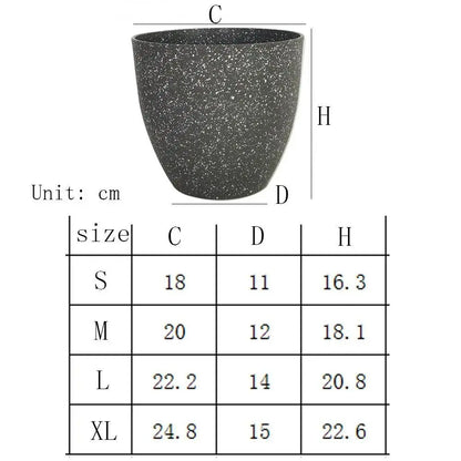 Frosted Imitation Stone Flower Pots Gardening Flowers Green Plant Pots European Style Thickened and Durable Plastic Flower Pots