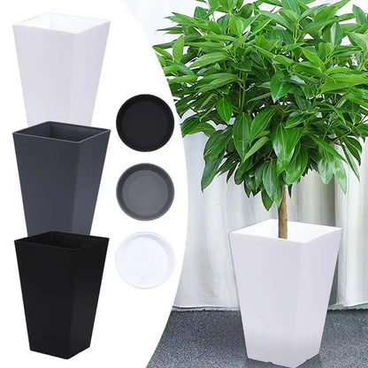 Large Square Flower Pots Resin Decorative Flower Pots Flower Pots Outdoor Plant Decoration Outdoor Flower Pots Flower Box