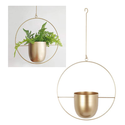 Metal Hanging Planter Basket Wall Ceiling Flowerpot Decorative Balcony