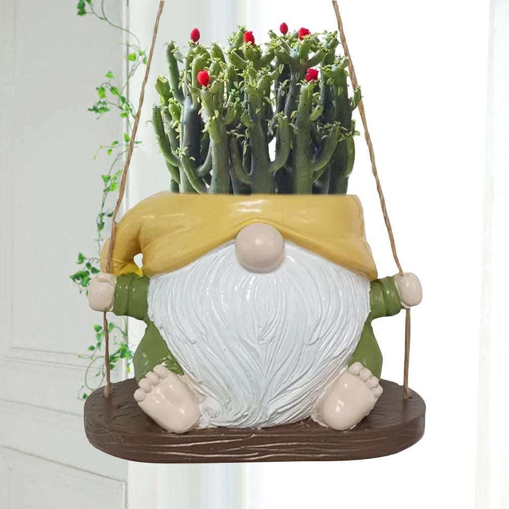 Hanging Planter Pot Resin Hanging Dwarf Planter Creative Cute Plant Succulent Pots for Indoor Outdoor Plant