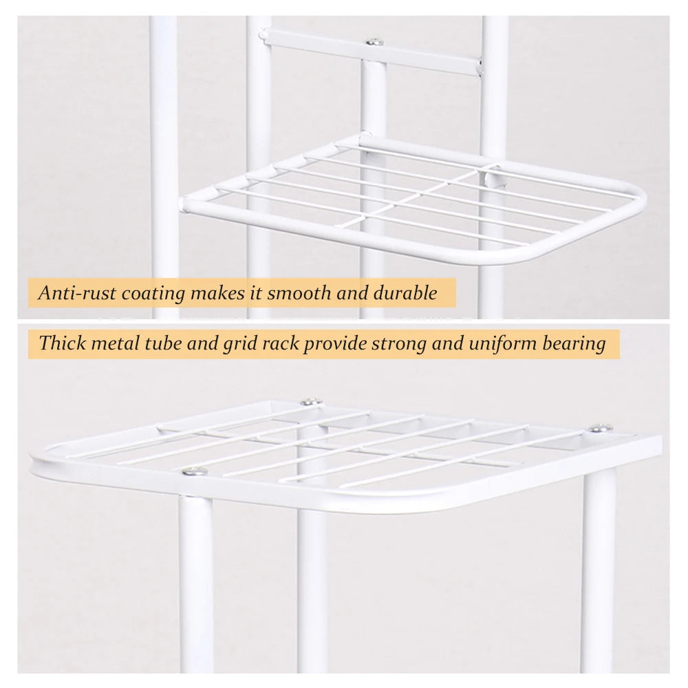 32.2" 4-Tier Metal Plant Stand Flower Pot Stand for Indoor Living Room Balcony Decoration