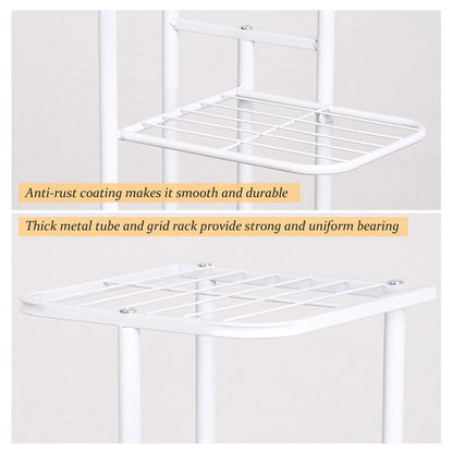 32.2" 4-Tier Metal Plant Stand Flower Pot Stand for Indoor Living Room Balcony Decoration