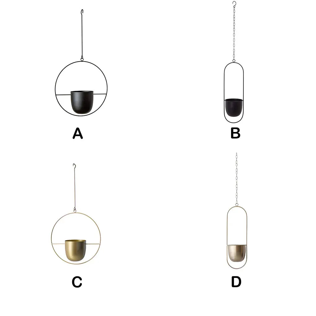 Nordic Metal Hanging Chain Planter | Vase Holder | Durable | Multipurpose