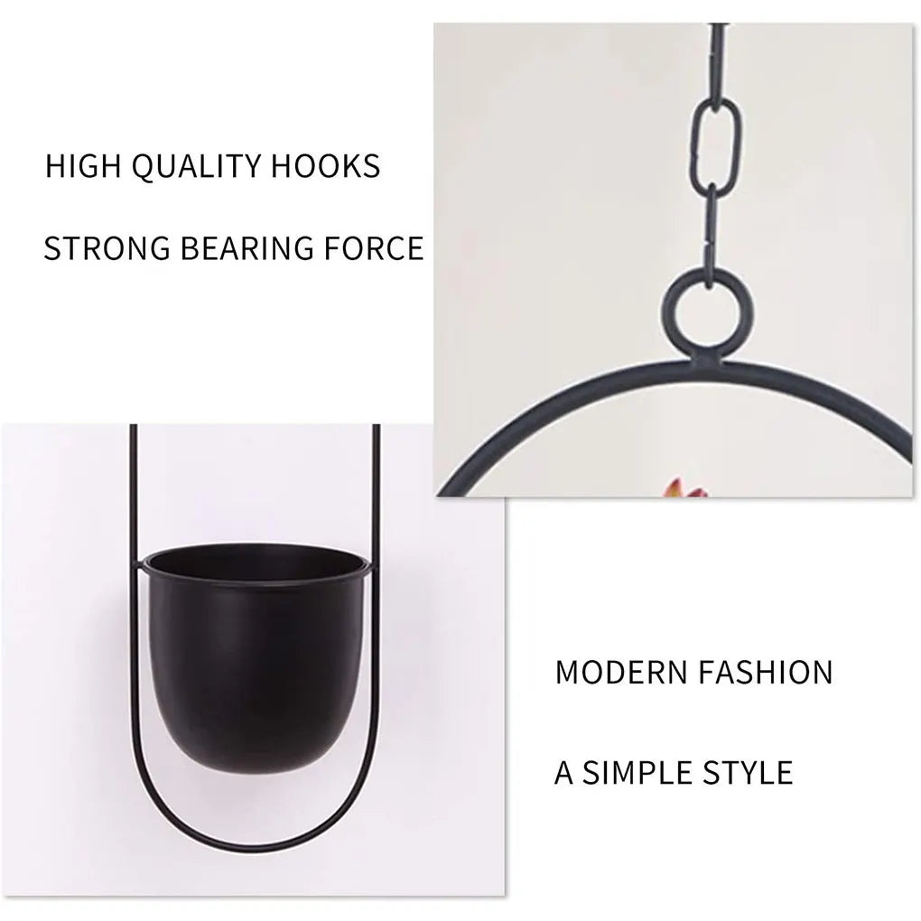Nordic Metal Hanging Chain Planter | Vase Holder | Durable | Multipurpose