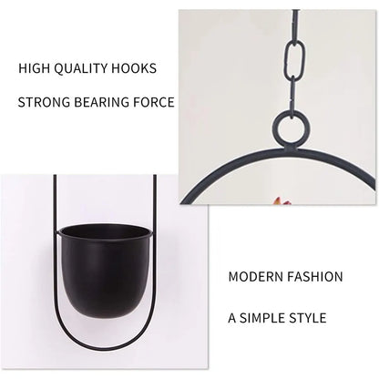 Nordic Metal Hanging Chain Planter | Vase Holder | Durable | Multipurpose
