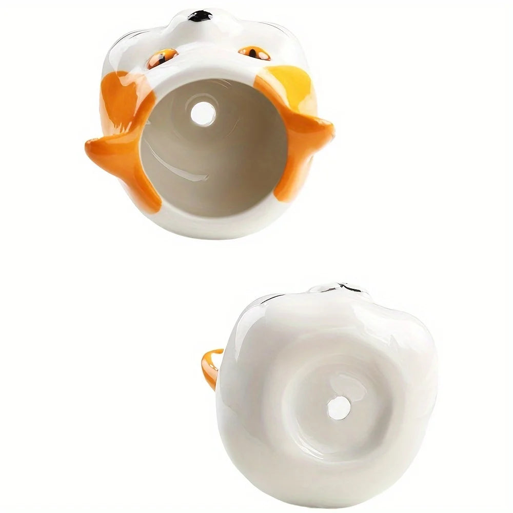 Cat Shaped Ceramic Flower Pots with Drainage(Sets of 3)