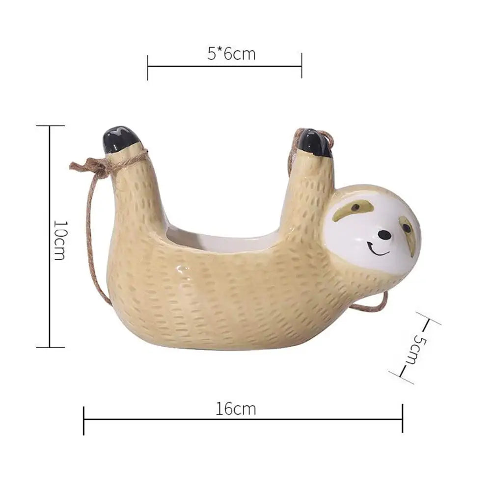 Flowerpots Outdoor Planters Succulent Plant Pots Sloth Hanging Planter Hanging Flower Pots Indoor Outdoor Home Garden Decor