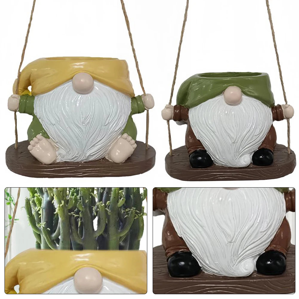 Hanging Planter Pot Resin Hanging Dwarf Planter Creative Cute Plant Succulent Pots for Indoor Outdoor Plant