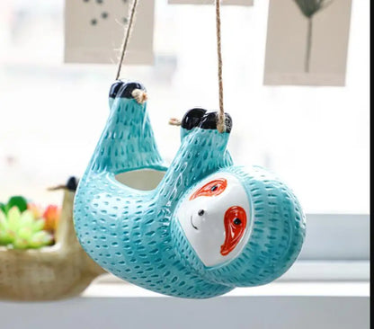 Flowerpots Outdoor Planters Succulent Plant Pots Sloth Hanging Planter Hanging Flower Pots Indoor Outdoor Home Garden Decor