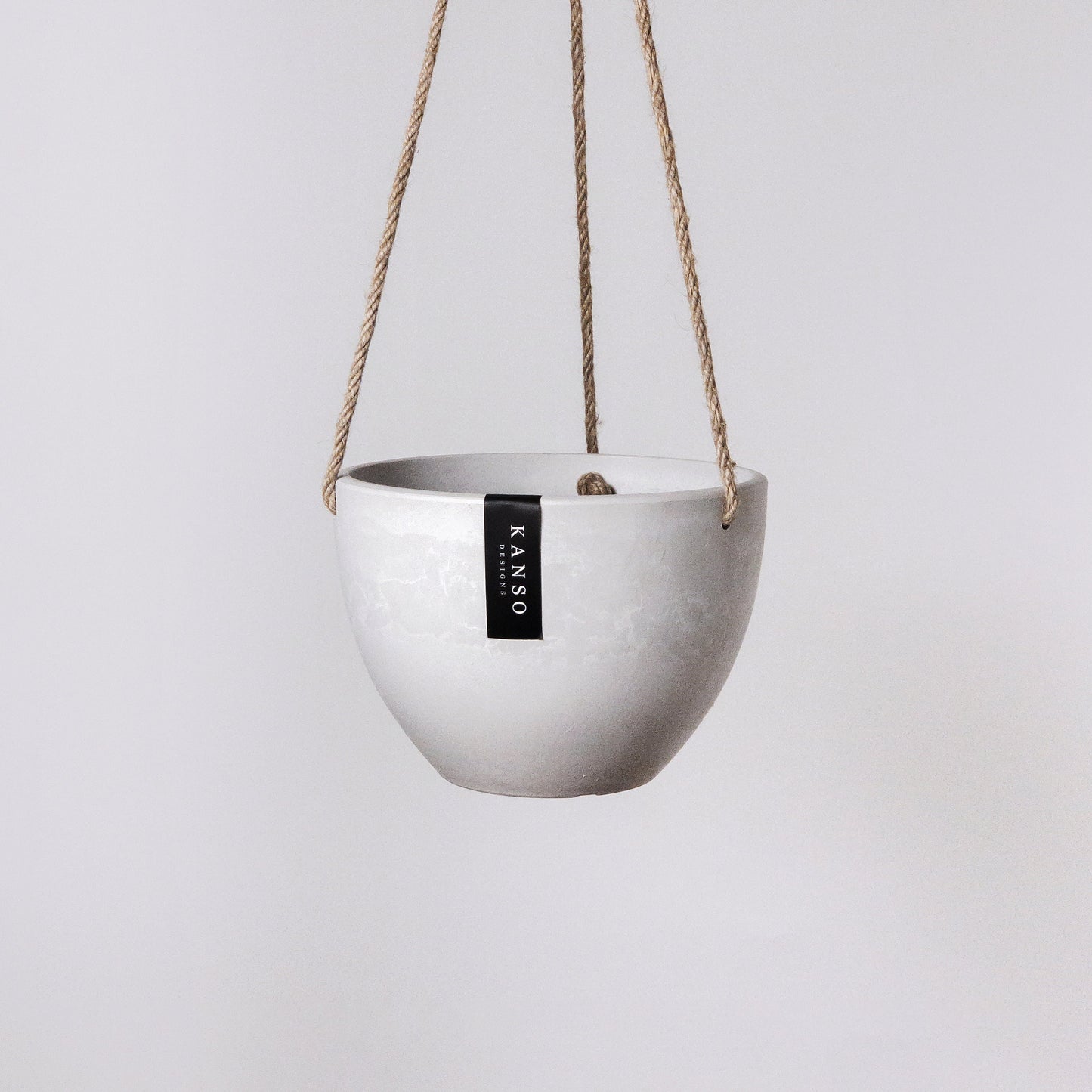 Hanging Planter Pot with Drainage Hole | Indoor Hanging Pots| 8" or 12" Succulent Plant Pot | Imitation Concrete Ceramic Hanging Planter Pot